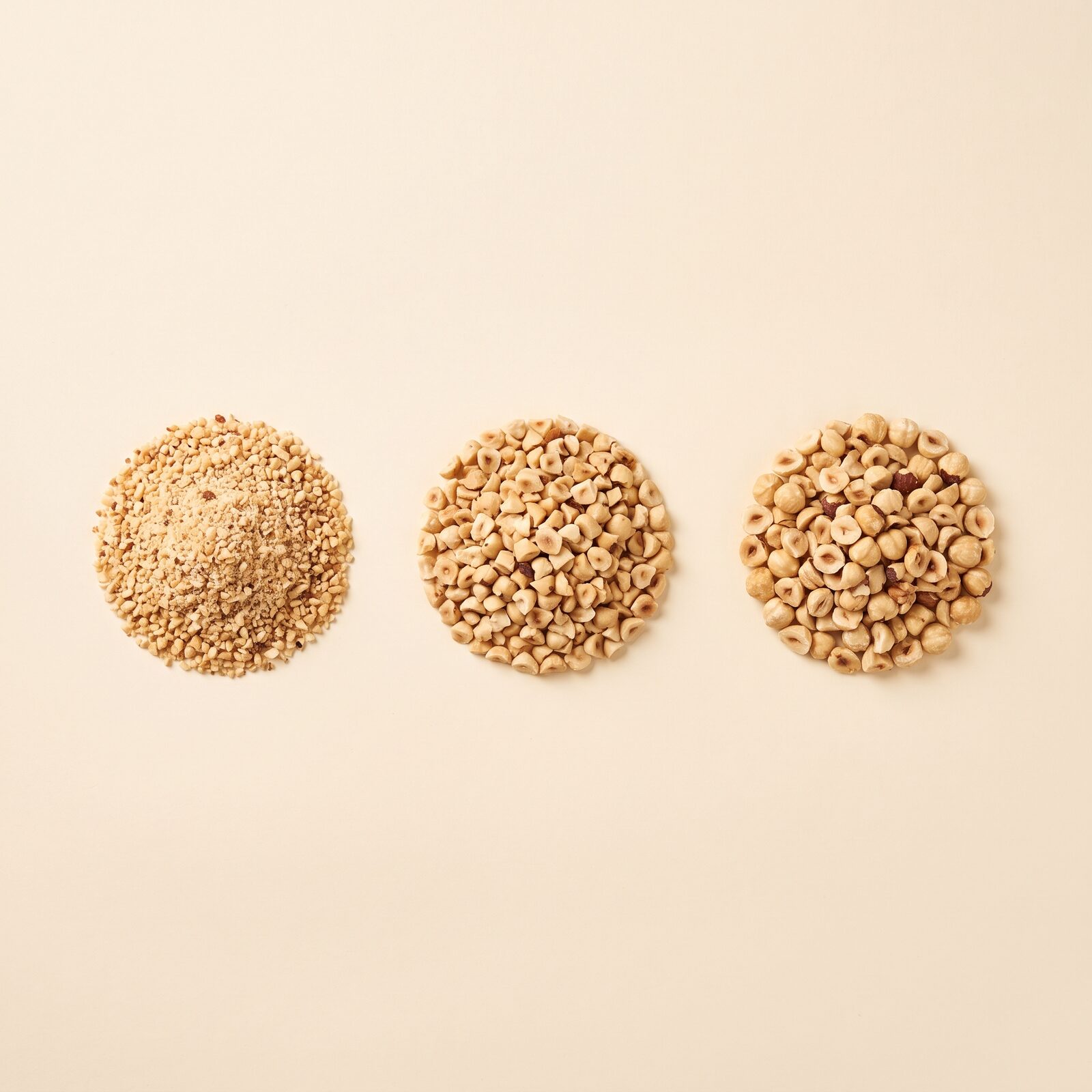 Chopped hazelnuts, studio product illustration