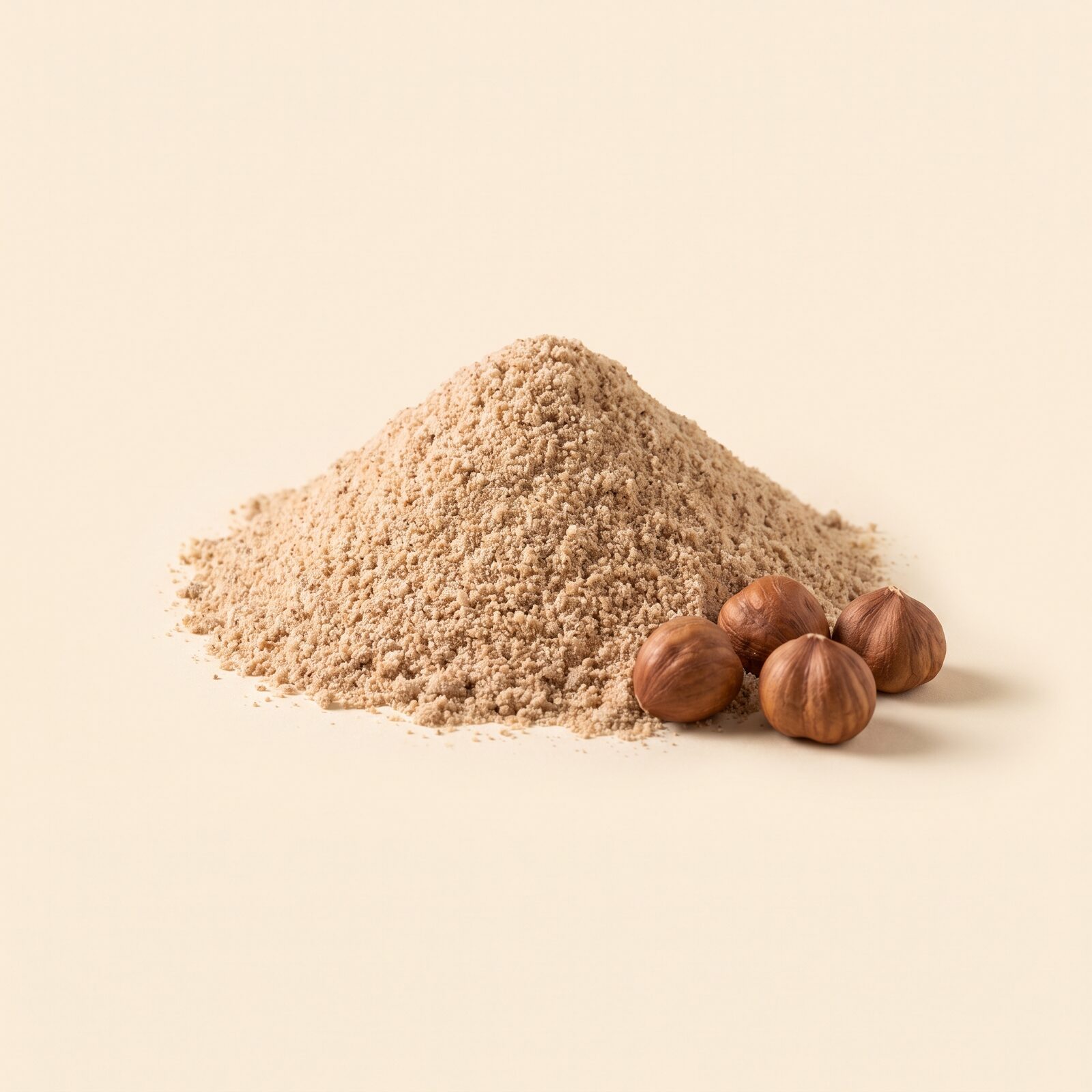 Hazelnut flour, studio product illustration